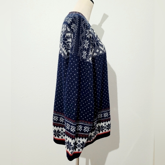Vintage SPUNKY Nordic Sweater Medium USA Made | Fair Isle Pullover 100% Acrylic - Picture 3 of 11